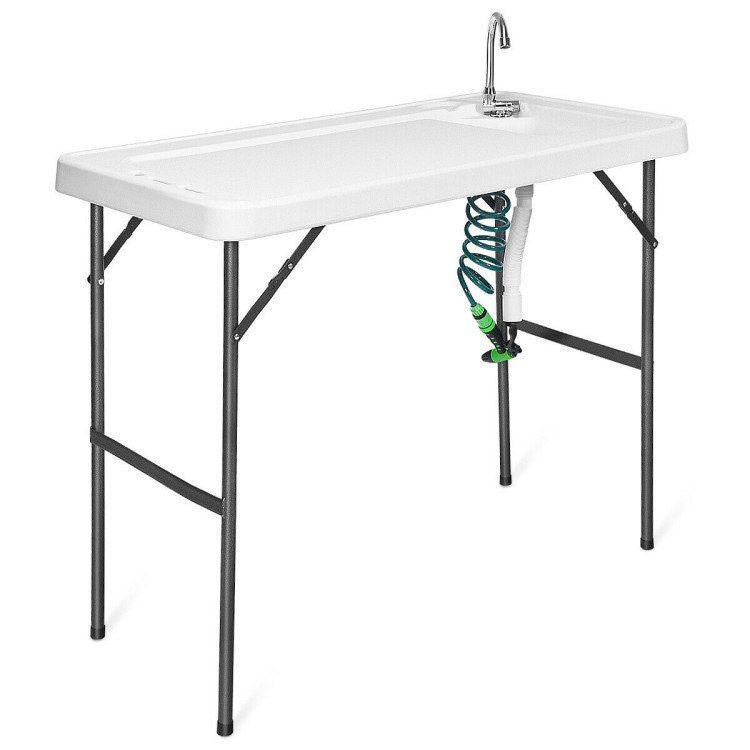 Folding Cleaning Sink Faucet Cutting Camping Table with Sprayer Folding Cleaning Sink Faucet Cutting Camping Table with Sprayer